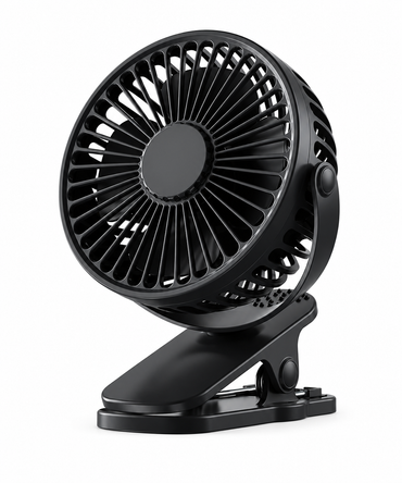 BHS - Portable USB Clip-On Desk Fan – Quiet 3-Speed Personal Fan with 720° Adjustable Rotation