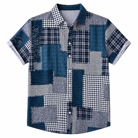 BHS - Vintage Patchwork Summer Shirt – 2026 Trend Hawaiian Style