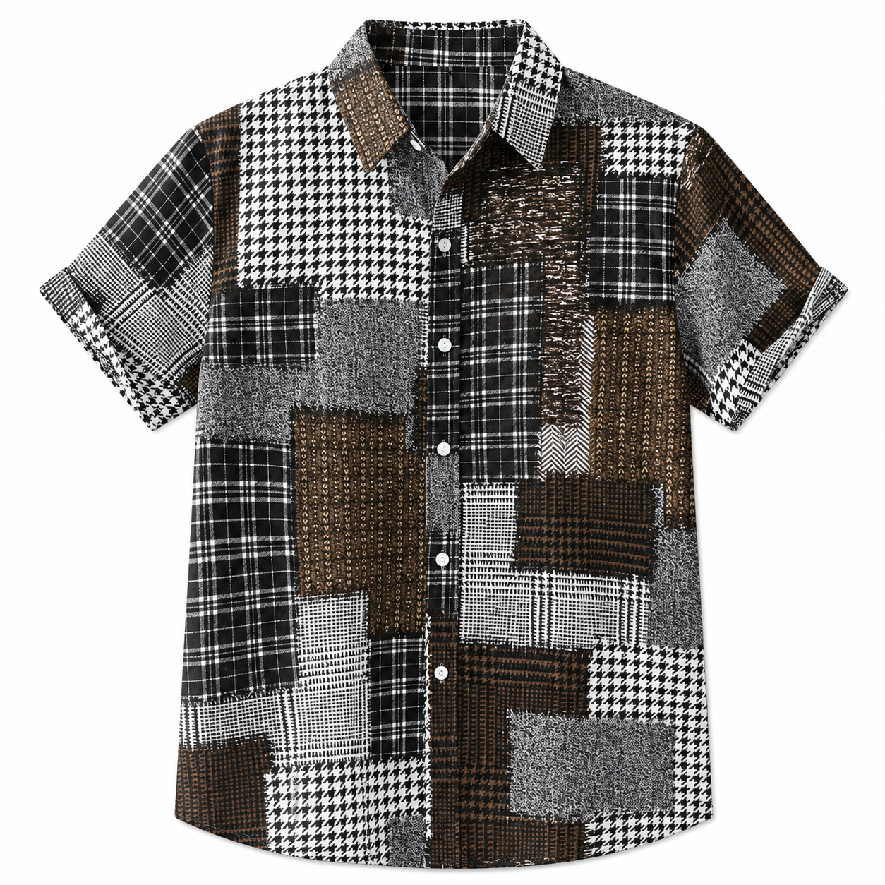 BHS - Vintage Patchwork Summer Shirt – 2026 Trend Hawaiian Style