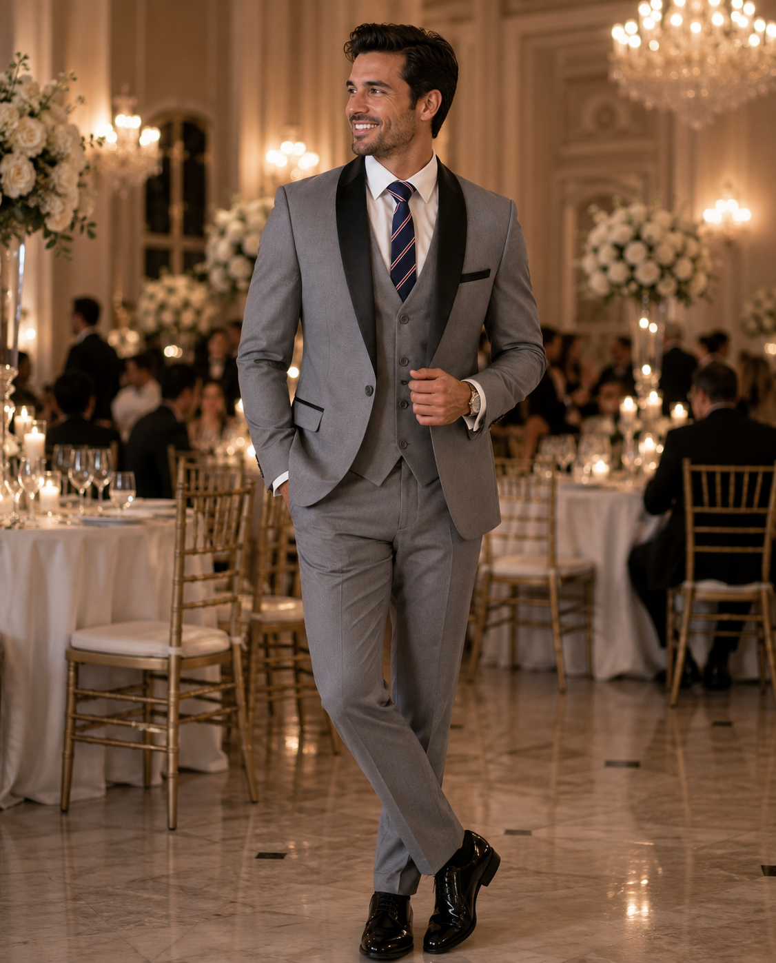 BHS - Wedding And Party Dress Formal Blazer Pants Waistcoat, Trendy Colors - 3 Pcs