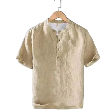 BHS - Luxury Cotton Henley Beach Shirt – Lightweight Summer Style