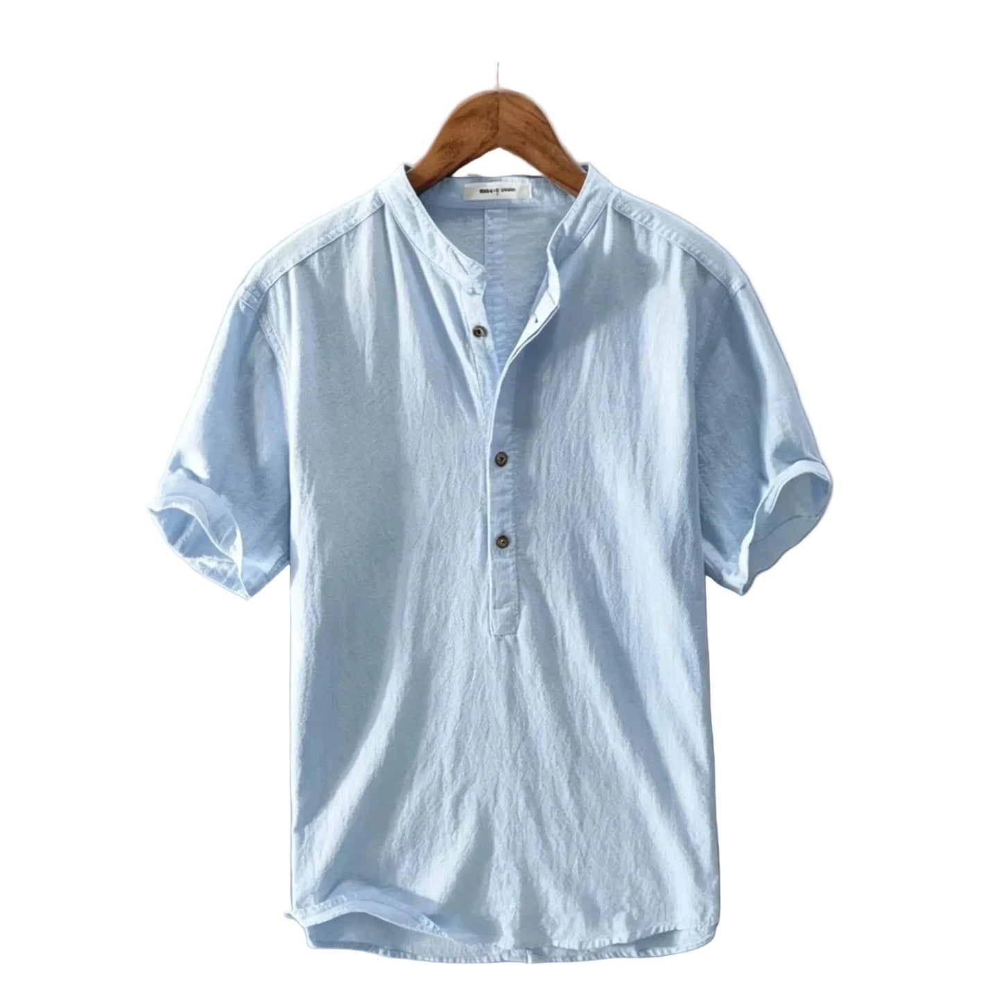 BHS - Luxury Cotton Henley Beach Shirt – Lightweight Summer Style