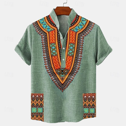 BHS - Premium Full Of Linen Stand Collar Shirt – European Luxury Style