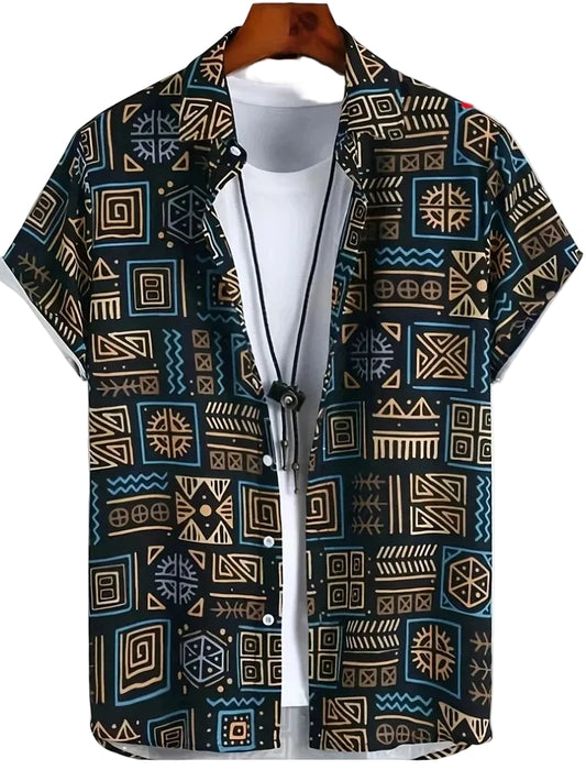 BHS - Summer Premium Paisley Hawaiian Shirt – Oversized Boho Style