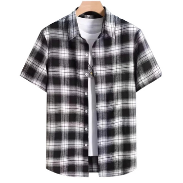 BHS - Premium Summer Lattice Shirt – European Business Casual Style