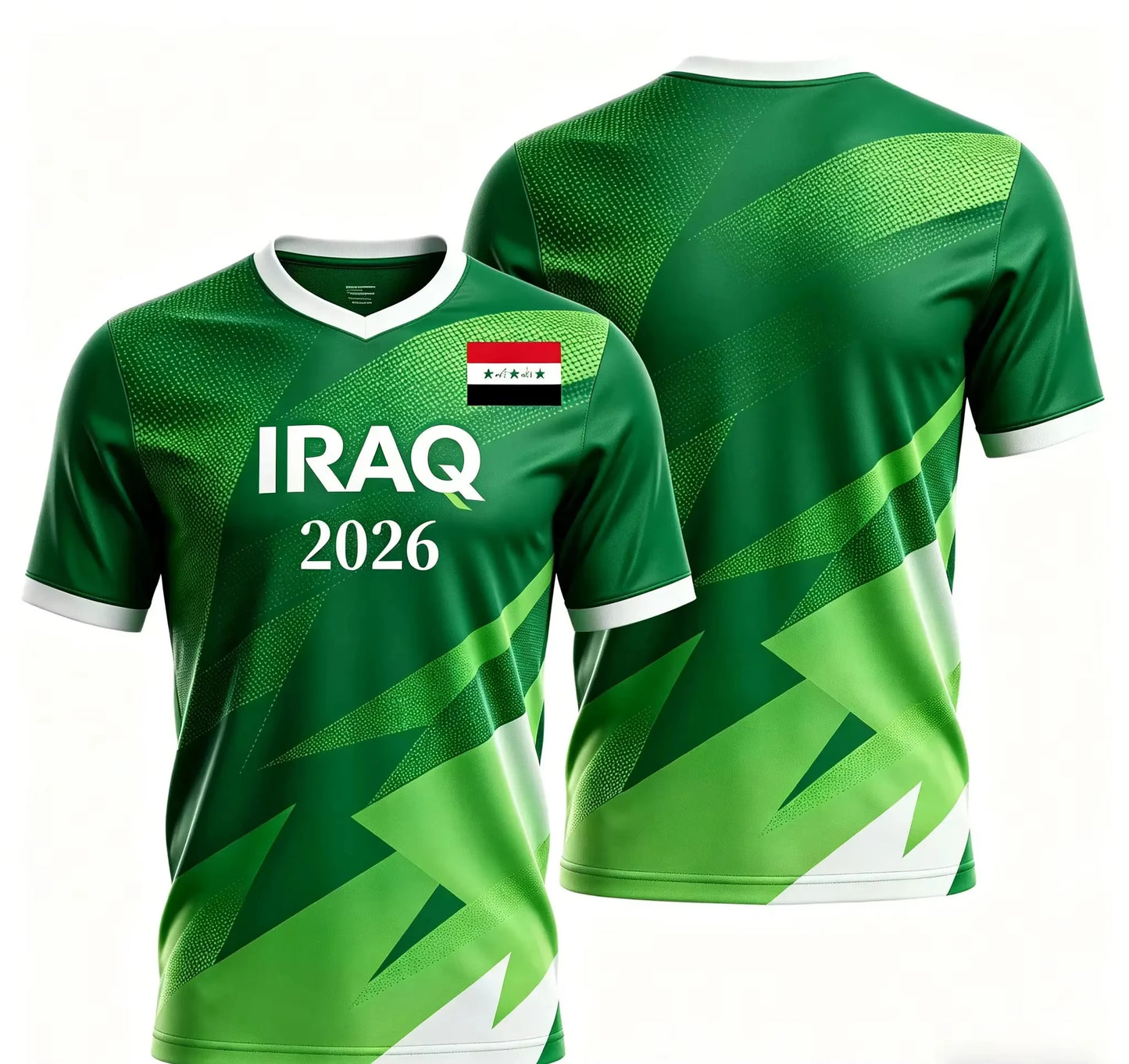 BHS - IRAQ World Cup 2026 Flag Quick Dry Soccer Jersey Unisex Sports Tee Fans Gift