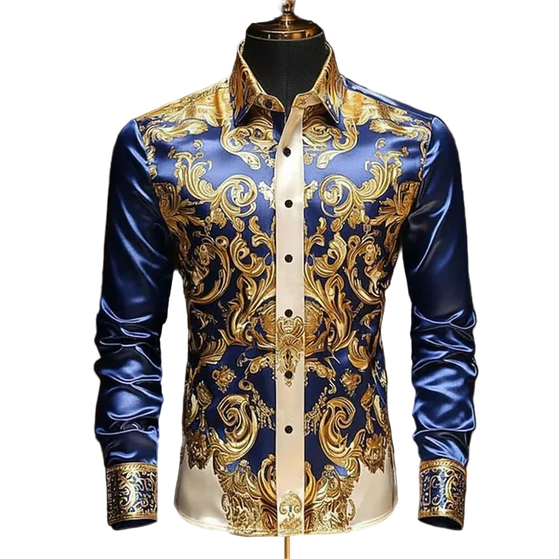 BHS - Men Summer Luxury Ethnic Baroque, Long Sleeve
