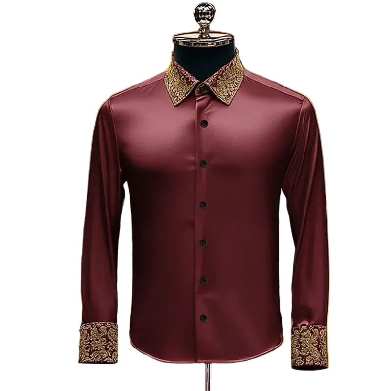 BHS - Men Summer Luxury Ethnic Baroque, Long Sleeve