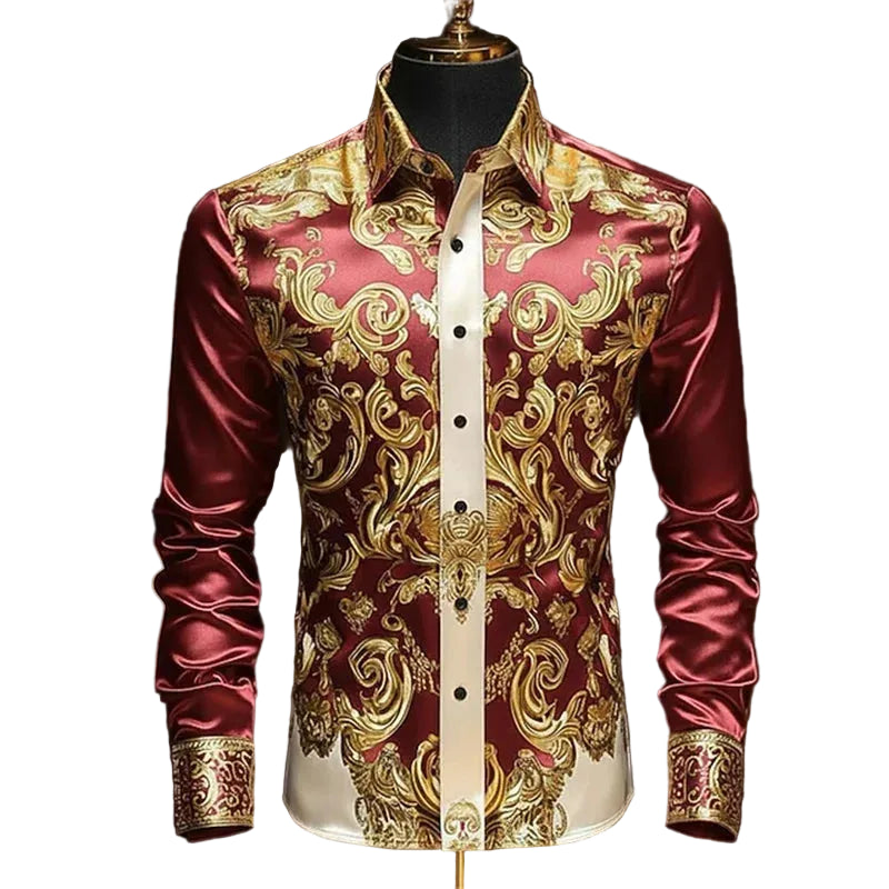 BHS - Men Summer Luxury Ethnic Baroque, Long Sleeve