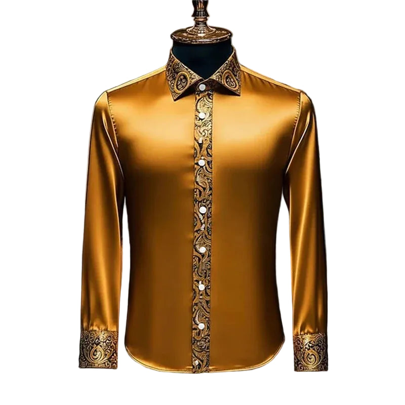 BHS - Men Summer Luxury Ethnic Baroque, Long Sleeve