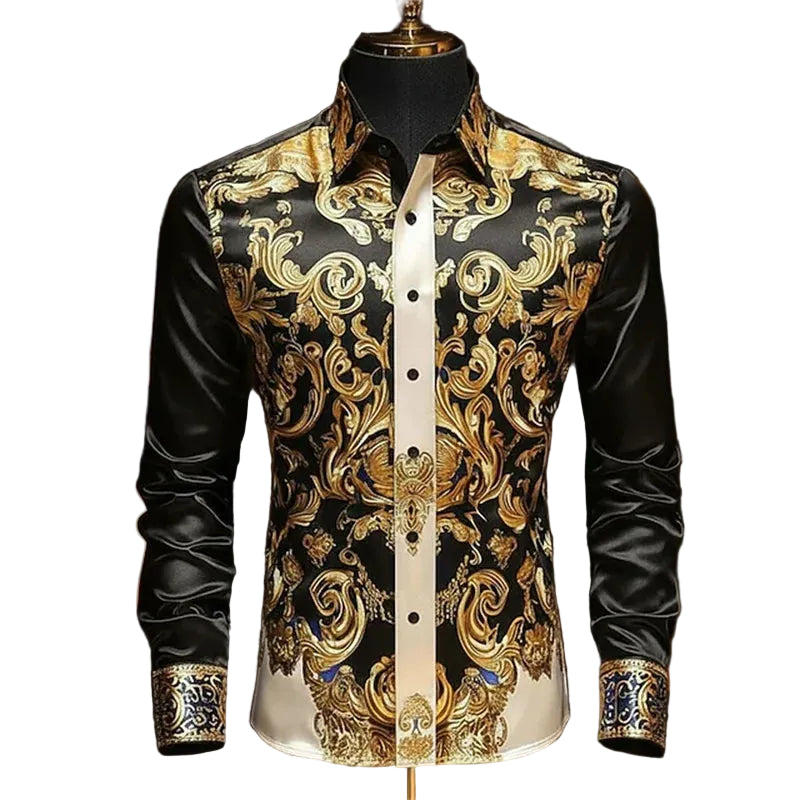 BHS - Men Summer Luxury Ethnic Baroque, Long Sleeve