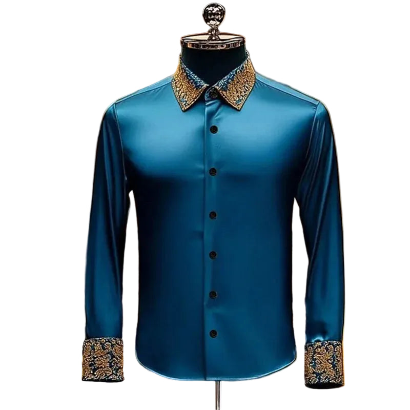 BHS - Men Summer Luxury Ethnic Baroque, Long Sleeve