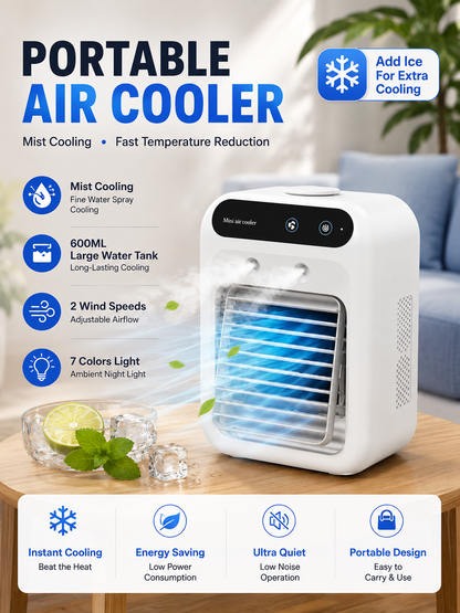 BHS - Portable Handheld Mist Fan – Rechargeable Mini Spray