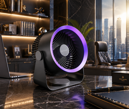 BHS - Rechargeable Wall Mounted Fan – 4000mAh Portable 3-Speed Desk Fan with Up to 15H Battery Life
