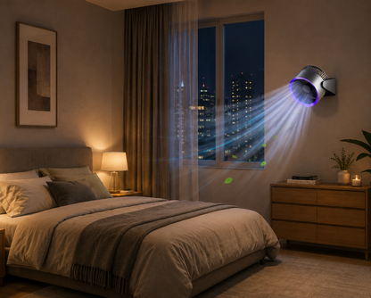 BHS - Rechargeable Wall Mounted Fan – 4000mAh Portable 3-Speed Desk Fan with Up to 15H Battery Life