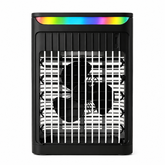 BHS - 5-Speed Portable Personal Air Cooler with LED Light & Timer