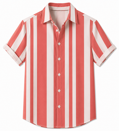 BHS - Summer Striped Hawaiian Shirt New Style, Malty Color Premium Summer 2026 - Limited Edition