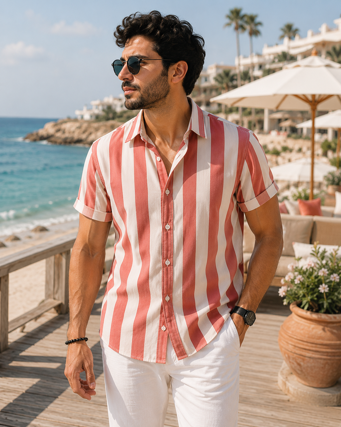 BHS - Summer Striped Hawaiian Shirt New Style, Malty Color Premium Summer 2026 - Limited Edition