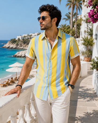BHS - Summer Striped Hawaiian Shirt New Style, Malty Color Premium Summer 2026 - Limited Edition