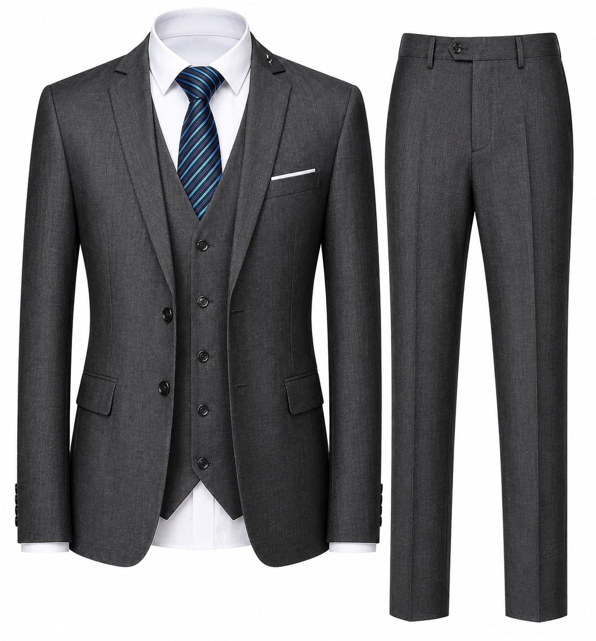 BHS – Italienischer Luxus-Anzug im Slim Fit – 3-teilige Premium Edition