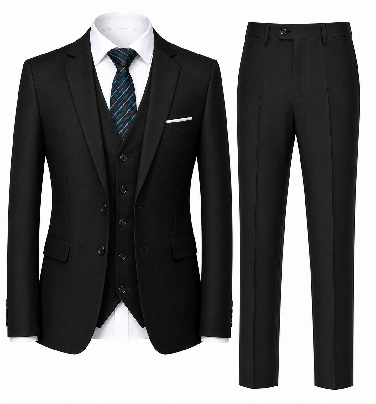BHS – Italienischer Luxus-Anzug im Slim Fit – 3-teilige Premium Edition