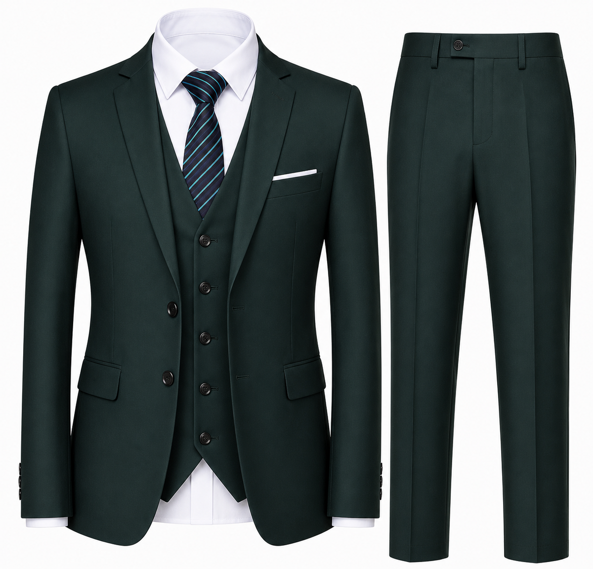 BHS – Italienischer Luxus-Anzug im Slim Fit – 3-teilige Premium Edition