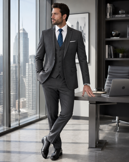 BHS – Italienischer Luxus-Anzug im Slim Fit – 3-teilige Premium Edition