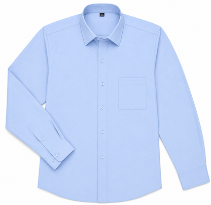 BHS – Neues Mode-Bügelfrei-Hemd, knitterfrei, klassisch, einfarbig, Business Casual, weich, Langarm-Hemden.