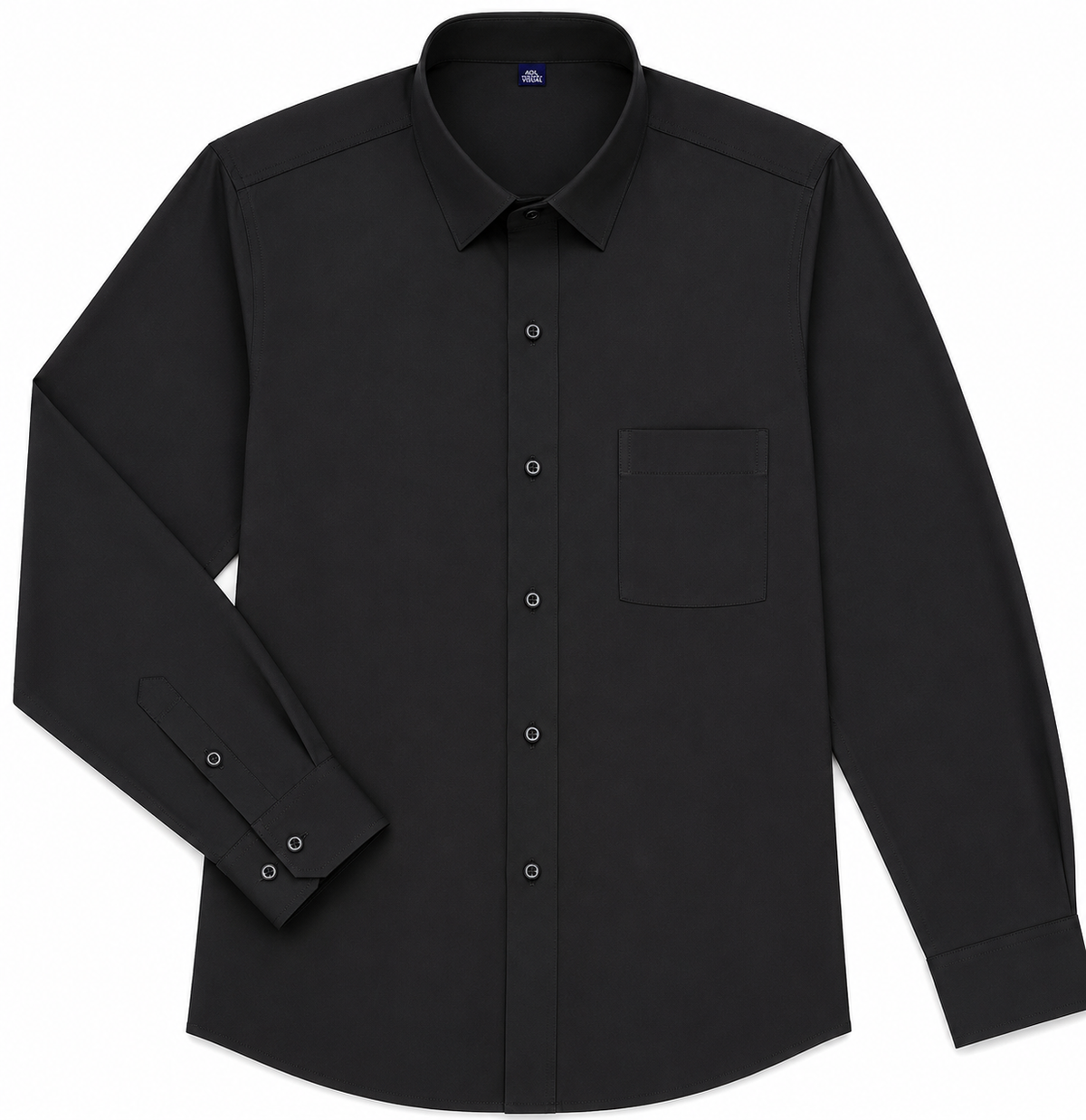 BHS – Neues Mode-Bügelfrei-Hemd, knitterfrei, klassisch, einfarbig, Business Casual, weich, Langarm-Hemden.