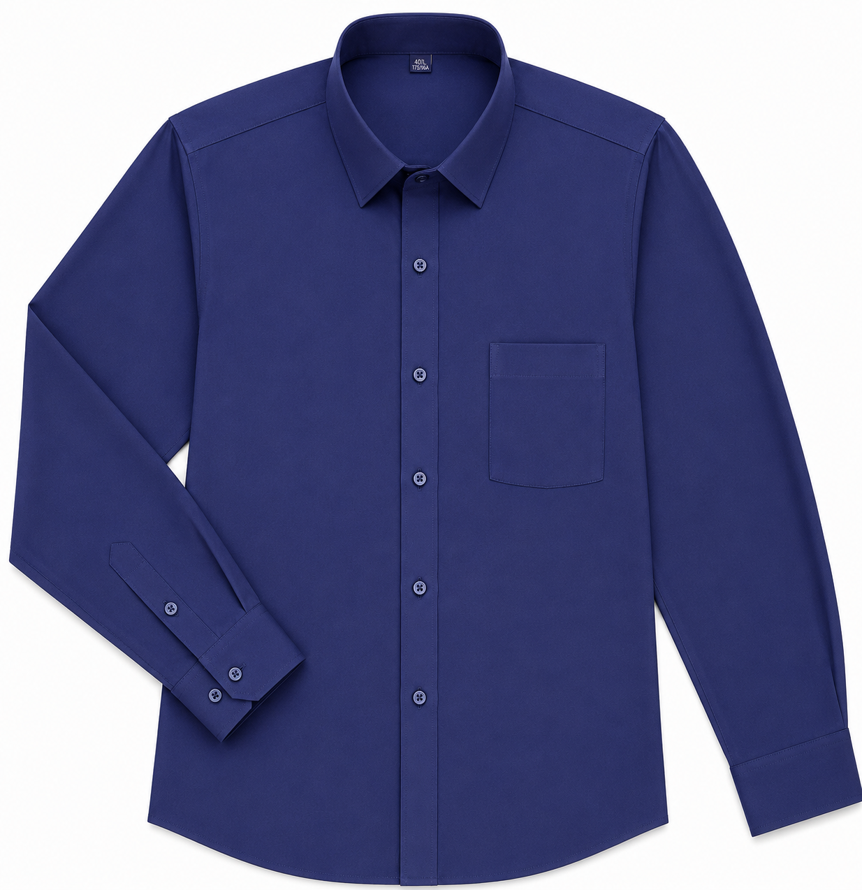 BHS – Neues Mode-Bügelfrei-Hemd, knitterfrei, klassisch, einfarbig, Business Casual, weich, Langarm-Hemden.