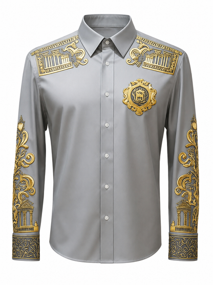 BHS - Luxury Dress shirt Gold Embroidery