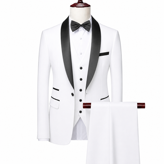 BHS -  Business Groom Wedding Dress Formal Blazer Pants Waistcoat