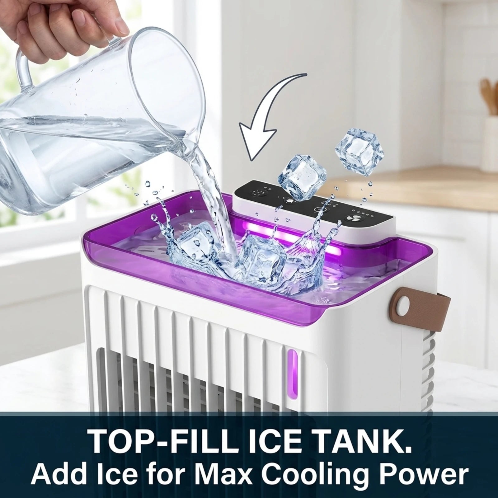 BHS - 5-Speed Portable Personal Air Cooler with LED Light & Timer