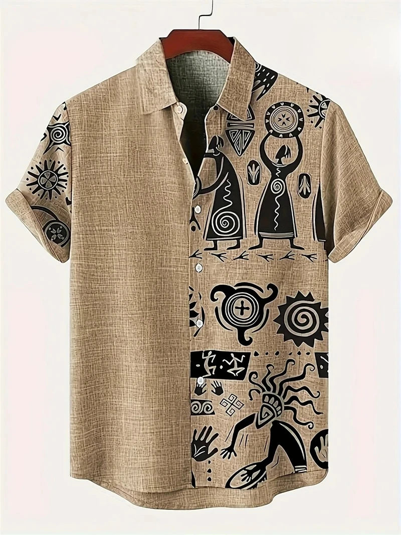 BHS - Summer Premium Paisley Hawaiian Shirt – Oversized Boho Style