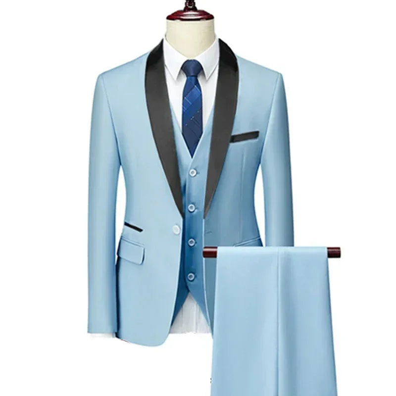 BHS -  Business Groom Wedding Dress Formal Blazer Pants Waistcoat