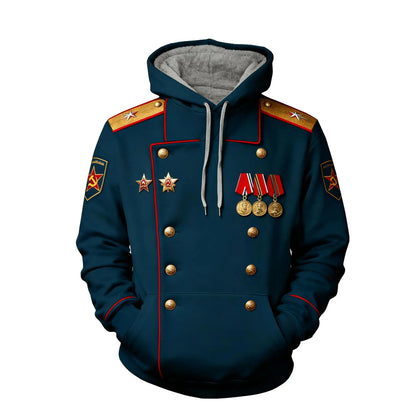 BHS -  3D Marshal Uniform Hoodies, Fleece Lined Sweatshirt Creative Hoodie