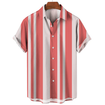 BHS - Premium Summer Striped Hawaiian Shirt – European Summer Style, Malty Color Premium Summer 2026 - Limited Edition