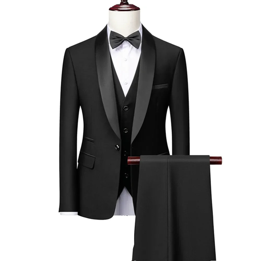 BHS -  Business Groom Wedding Dress Formal Blazer Pants Waistcoat