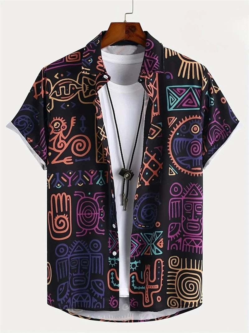 BHS - Summer Premium Paisley Hawaiian Shirt – Oversized Boho Style