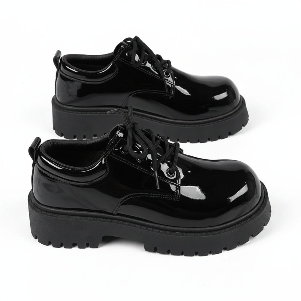 BHS - British Patent Leather Derby Shoes – Luxury Formal Elegance