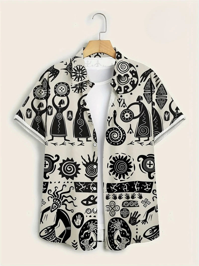 BHS - Summer Premium Paisley Hawaiian Shirt – Oversized Boho Style