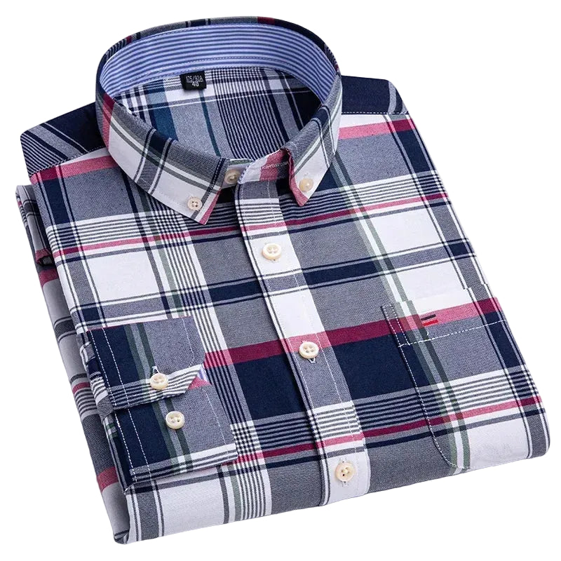 BHS - Premium Cotton Oxford Striped Shirt – Elegant Business Style