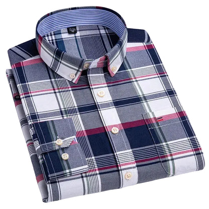 BHS - Premium Cotton Oxford Striped Shirt – Elegant Business Style