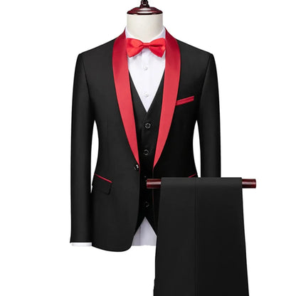 BHS -  Business Groom Wedding Dress Formal Blazer Pants Waistcoat