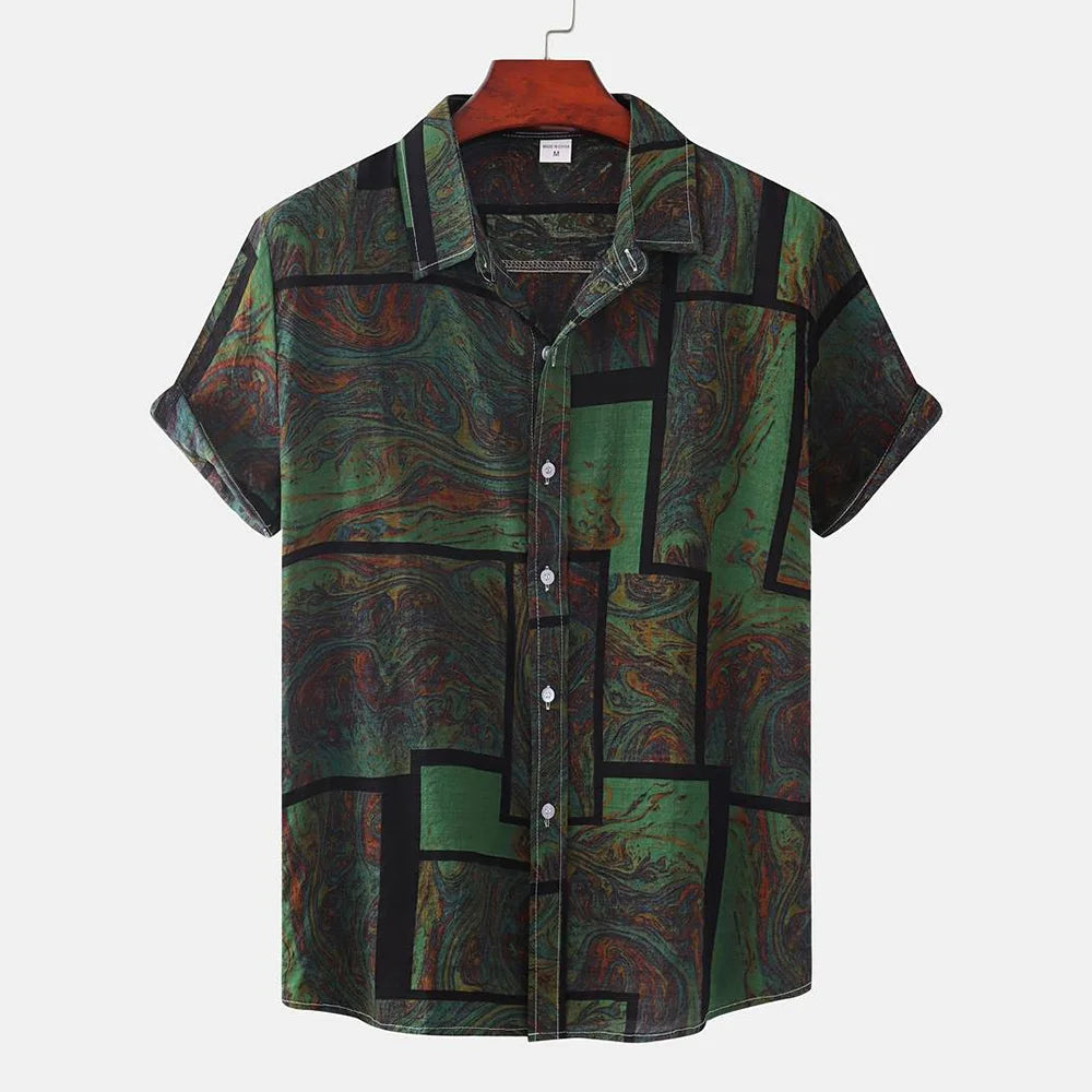 BHS - Vintage Patchwork Summer Shirt – 2026 Trend Hawaiian Style