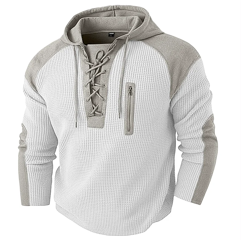 BHS - Luxury Vintage Patchwork Men’s Hoodie – Premium Comfort & Style