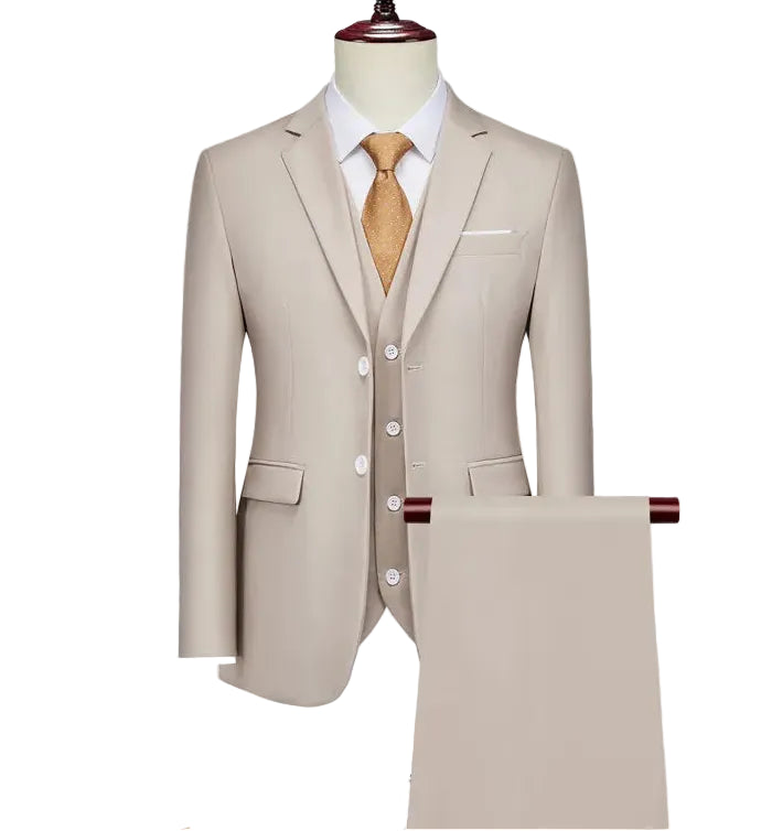 BHS - Luxury Italian Slim Fit Suit – 3 Pcs Premium Wedding Elegance