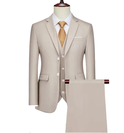 BHS - Luxury Italian Slim Fit Suit – 3 Pcs Premium Wedding Elegance