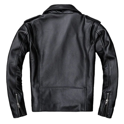 BHS - Men’s Elegant and Luxury Calfskin Leather Rider Jacket