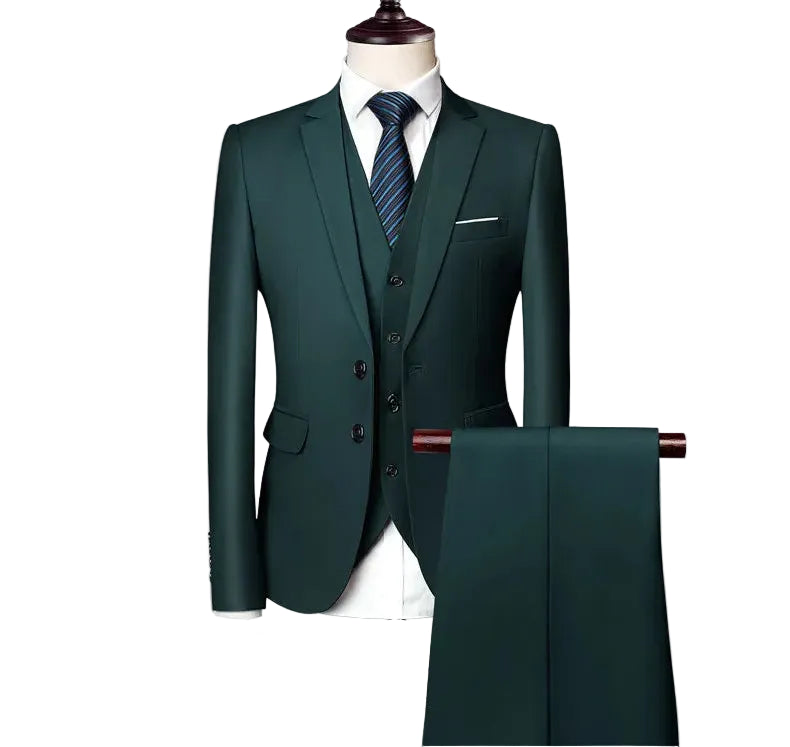 BHS - Luxury Italian Slim Fit Suit – 3 Pcs Premium Wedding Elegance